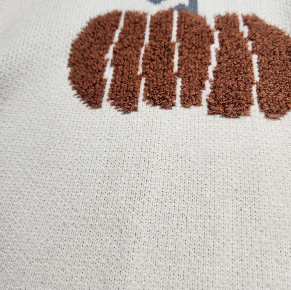 Pumpkin Spice Girls Boys Autumn Knitted Sweater for fall Thanksgiving‎ Size 5T